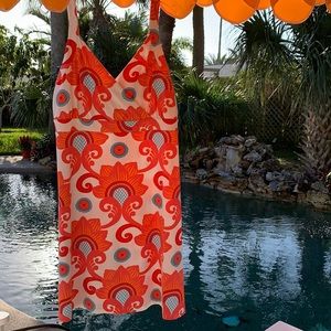 J. McLaughlin Catalina Cloth V-Neck Sundress EUC